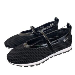 DKNY Womens Faramir Ballerina Mesh Sneakers Size 8.5M Black Mary Jane Flats NEW